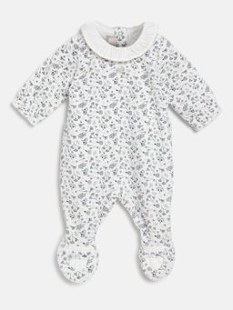 Chicco - Girls Natural Printed Nappy Opening Babysuit