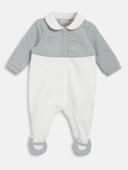 Chicco - Girls Bronze Applique Front Opening Babysuit