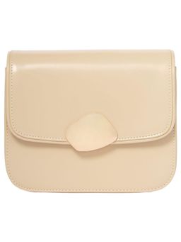 Forever New - Women Solid Cream Sling Bag with Detachable Strap