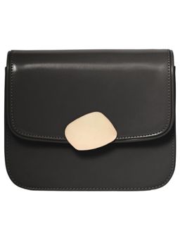 Forever New - Women Solid Black Sling Bag with Detachable Strap