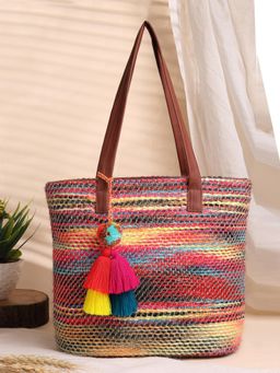 Anekaant - Women Embellished Multi-Color Tote Bag