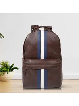 VENEER - Unisex Solid Brown Backpack (M)