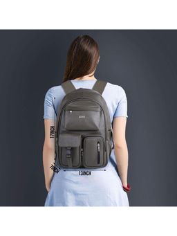 VENEER - Unisex Solid Green Backpack (M)