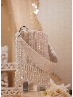 House of Vian - Women Embellished White Potli