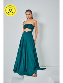 By The Bay - Teal Shimmer Bustier Dress
