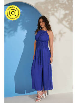 By The Bay - Pleated Cobalt Dress