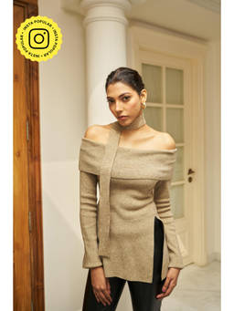 By The Bay - Beige Arabella Knit Sweater