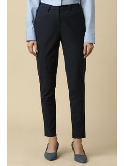 Allen Solly - Women Navy Solid Formal Trousers
