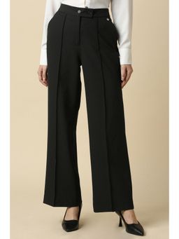 Allen Solly - Women Black Solid Formal Trousers