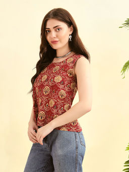Meeranshi - Ethnic Printed Cotton Top