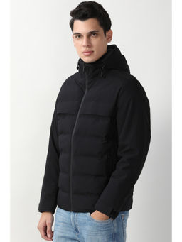 Peter England - Men Black Solid Puffer Jacket