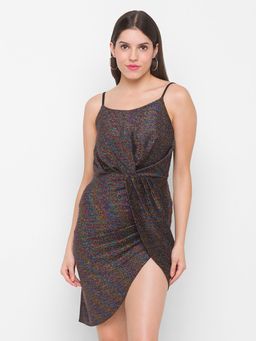 Globus - Black Self Design Dress