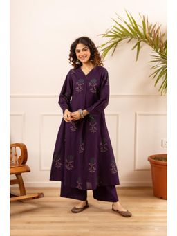 Autumnlane - Karen Tyrian Cotton Kurta with Pant