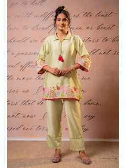 Autumnlane - Param Moss Embroidery Co-Ord Set