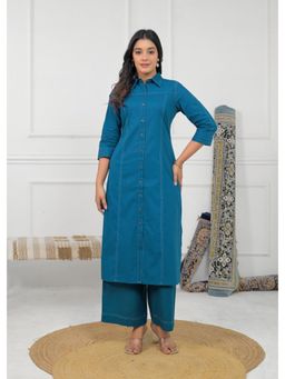 Autumnlane - Ridhika Peacock Cotton Kurta With Pant