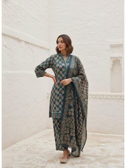 Autumnlane - Swades Peacock Cotton Kurta With Pant & Dupatta