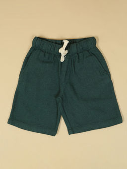The Lion and the Fish - Boys Solid Short Forest Green