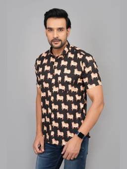 House of Gulab - Multi-Color Men by House of Gulab Short Sleeves Cotton Shirt
