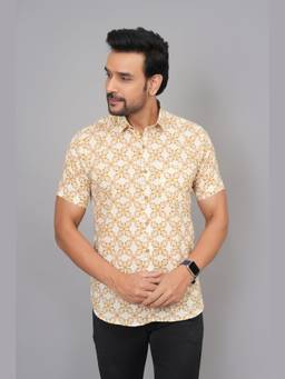 House of Gulab - Multi-Color Men by House of Gulab Short Sleeves Cotton Shirt