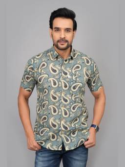 House of Gulab - Multi-Color Men by House of Gulab Short Sleeves Cotton Shirt