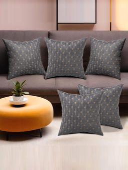 Kuber Industries - Grey Sofa Cushion Covers with Zip (Pack of 5) (16 x 16)