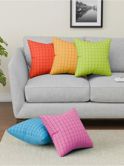 Kuber Industries - Multi-Color Cushion Covers with Zip (Pack of 5) (16 x 16)