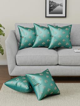 Kuber Industries - Green Zip Closure Cushion Covers (Pack of 5) (16 x 16)