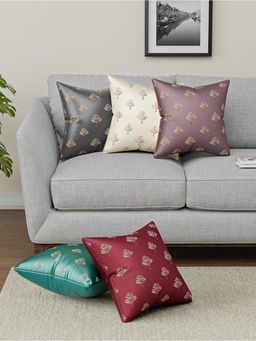 Kuber Industries - Multi-Color Zip Closure Cushion Covers (Pack of 5) (16 x 16)