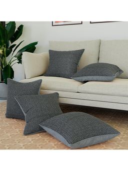 Kuber Industries - Jute Square Couch Cushion Covers (Pack of 5) (16 x 16)
