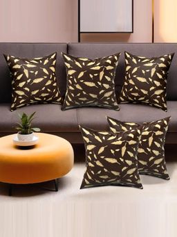 Kuber Industries - Fancy Velvet Sofa Cushion Covers for Living Room (Pack of 5) (17 x 17)