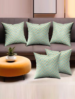 Kuber Industries - Washable Sofa Cushion Covers for Living Room (Pack of 5) (17 x 17)