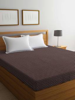 FABINALIV - Brown Waterproof Quilted Mattress Protector with Elastic Edges (King)