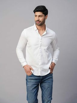 KINGDOM OF WHITE - Piaro Shirt - Full Sleeves Shirt with Bartack Detail At Placket