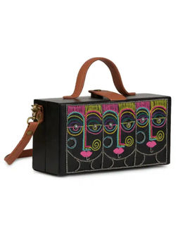 Gonecase - Anokhi Black Hand Embroidered Designer Clutch Bag
