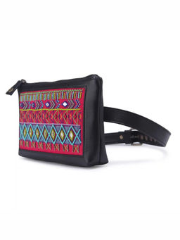 Gonecase - Pink Dhaka Hand Embroidered Waist Belt Bag