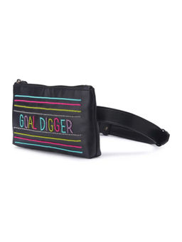 Gonecase - Goal Digger Black Hand Embroidery Waist Belt Bag