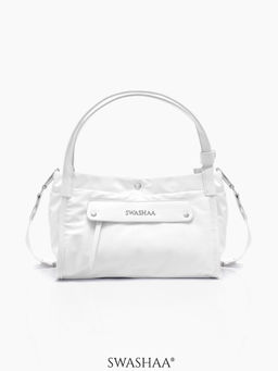 SWASHAA - Laura White Nylon Hand Bag
