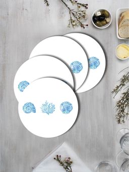 Space of Joy - Blue Nautical 2 Premium Printed Round MDF Wooden Placemats