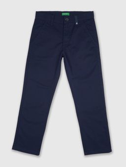 United Colors of Benetton - Solid Trousers- Navy Blue