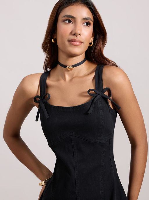black denim skater dress Skater Dress With Plus Size Denim Jacket Dress YOURS LONDON Plus Size Black  Lace Sweetheart Skater
