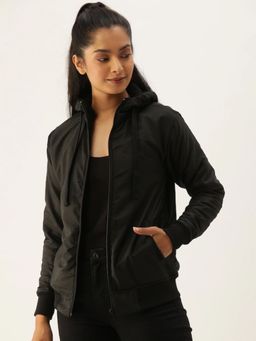 Campus Sutra - Black Solid Jacket