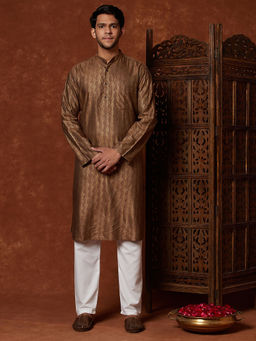 Fabindia - Tussar Silk Printed Long Kurta