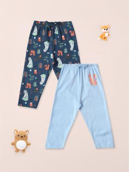 Nautinati - Cotton Solid and Forest Aop Pant (Pack Of 2)