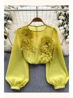 FancyPants - Yellow Petal Whispers Top