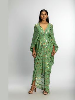 Taangerine Tiger - Nalu Kaftan Green Maxi Dress
