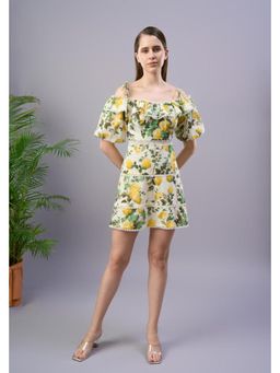 Taangerine Tiger - Cinzia Off-Shoulder White Mini Dress