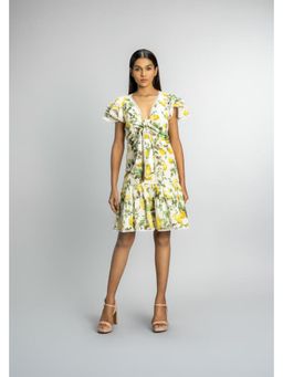 Taangerine Tiger - Mia Bow White Mini Dress