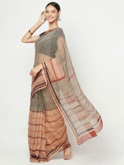 Fabindia - Cotton Silk Bagru Print Sari