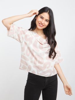 Zink London - Womens Off White Printed Top