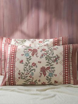 Fabindia - Pink Sienna Cotton Pillow Covers (Pack of 2) (45X70)